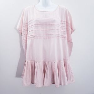 Lane Bryant Semi Sheer Ruffle Peplum Top